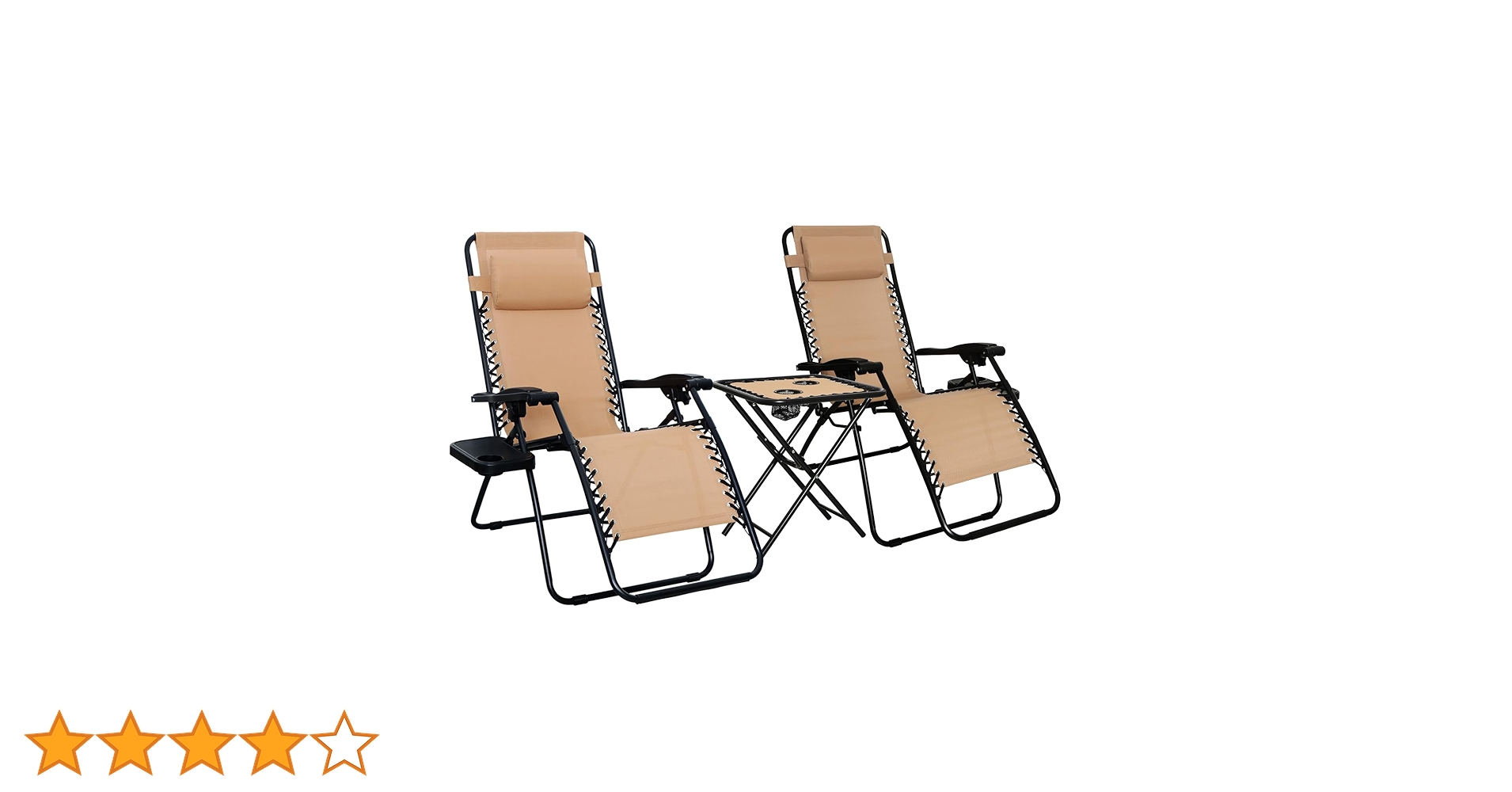 折りたたみ ゼログラビティーチェア サイドテーブル付き 2脚セット ベージュ Amazon.co.jp: Amazonベーシック 椅子 折りたたみ ゼロ